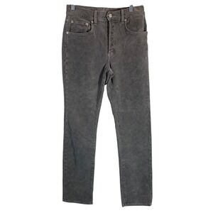 Daily Blue Pants Womens 26 Corduroy Pants Boost In Lead‎ Gray Straight Leg